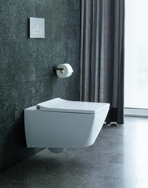Duravit Sieger Design Viu Bath Ceramics Collection Rimless wall hung toilet